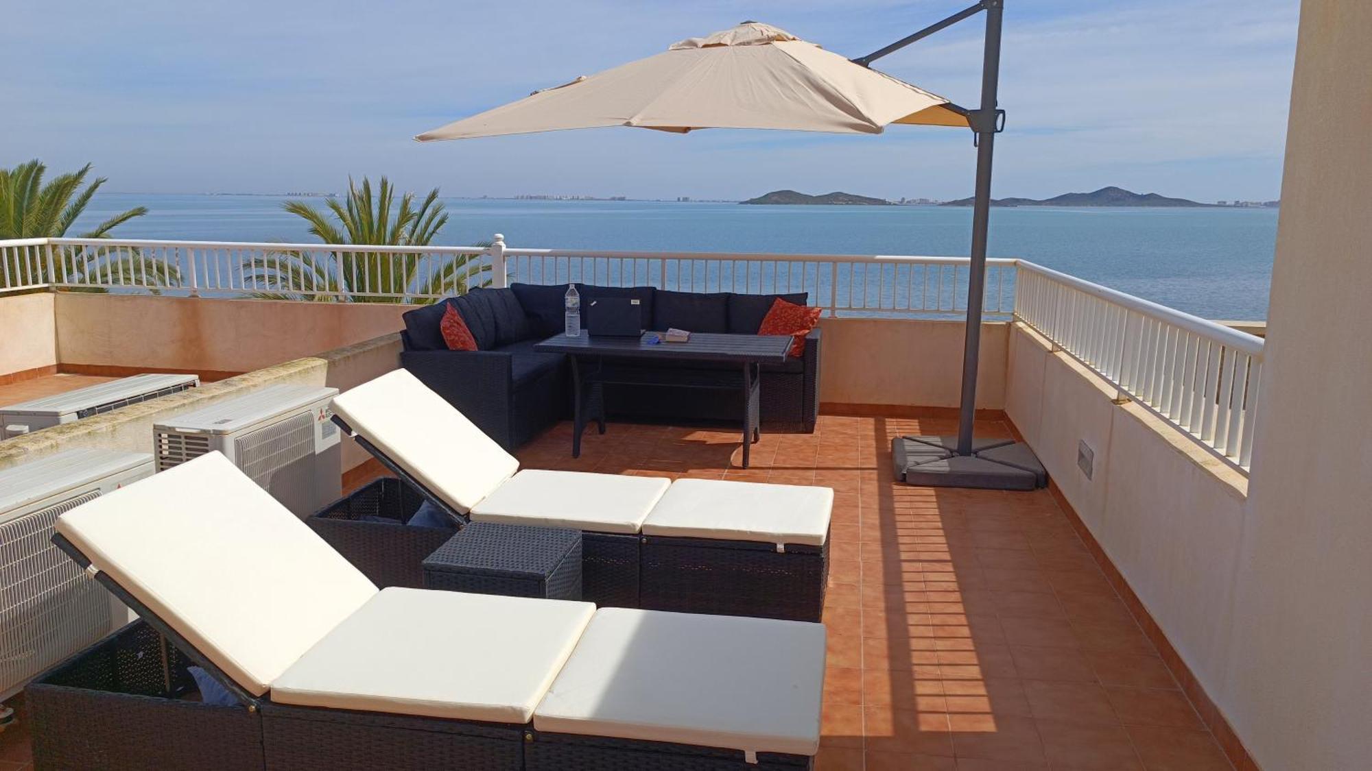 Top Floor Apartment Beachhouse, Beautiful Sea View, On The Beach! Картахена Экстерьер фото